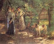 Fritz von Uhde In the Garden oil on canvas